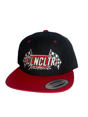 Worldwide Racing Embroidered Snapback Black & Red