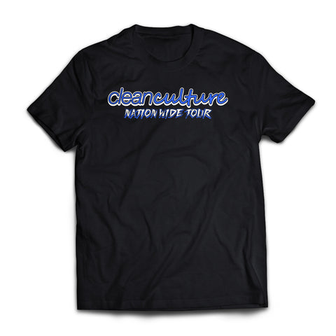 Clean Culture 2022 Tour Shirt (Black an Blue)